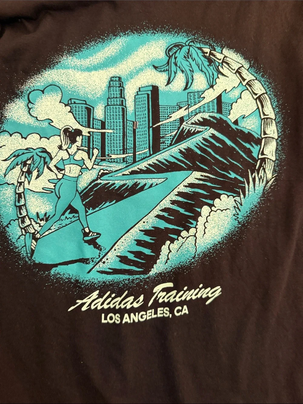 adidas Black Short Sleeve Graphic Crew Tee xxl Los Angeles